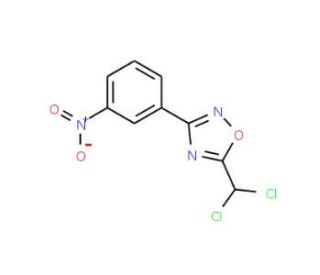 5-(Dichloromethyl)-3-(3-nitrophenyl)-1,2,4-oxadiazole (CAS 905107-54-2) - chemical structure image