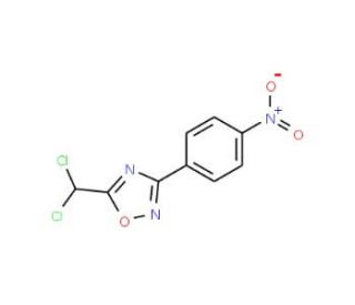 5-(Dichloromethyl)-3-(4-nitrophenyl)-1,2,4-oxadiazole (CAS 905107-65-5) - chemical structure image