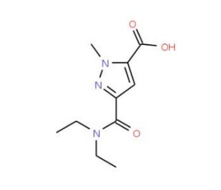 5-Diethylcarbamoyl-2-methyl-2H-pyrazole-3-carboxylic acid - chemical structure image