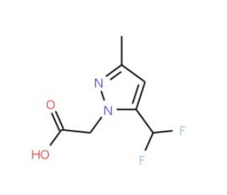 [5-(Difluoromethyl)-3-methyl-1H-pyrazol-1-yl]-acetic acid - chemical structure image