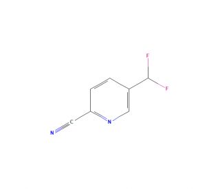 5-(Difluoromethyl)pyridine-2-carbonitrile (CAS 1211540-57-6) - chemical structure image