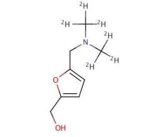 5-[(Dimethyl-d6-amino)methyl]-2-furanmethanol (CAS 1189683-82-6) - chemical structure image
