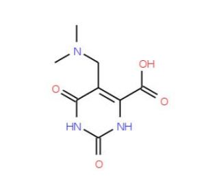 5-Dimethylaminomethyl-2,6-dioxo-1,2,3,6-tetrahydro-pyrimidine-4-carboxylic acid - chemical structure image