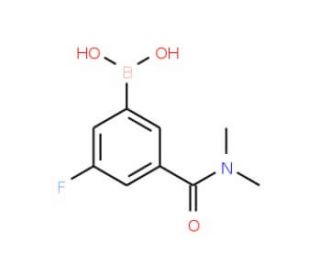 5-(Dimethylcarbamoyl)-3-fluorophenylboronic acid (CAS 874219-39-3) - chemical structure image