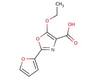5-ethoxy-2-(2-furyl)-1,3-oxazole-4-carboxylic acid - chemical structure image