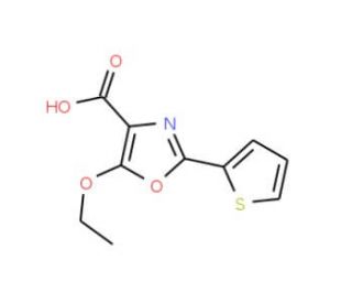5-ethoxy-2-thien-2-yl-1,3-oxazole-4-carboxylic acid - chemical structure image