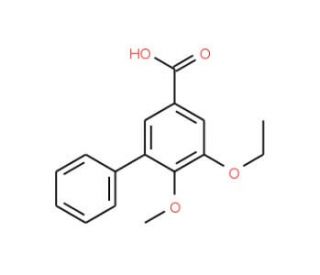 5-ethoxy-6-methoxy-1,1&prime;-biphenyl-3-carboxylic acid - chemical structure image