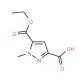 5-(Ethoxycarbonyl)-1-methyl-1H-pyrazole-3-carboxylic acid - chemical structure image