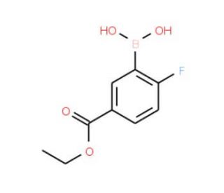 5-(Ethoxycarbonyl)-2-fluorobenzeneboronic acid (CAS 874219-60-0) - chemical structure image