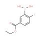 5-(Ethoxycarbonyl)-2-fluorobenzeneboronic acid (CAS 874219-60-0) - chemical structure image