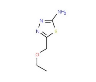 5-Ethoxymethyl-[1,3,4]thiadiazol-2-ylamine (CAS 15884-88-5) - chemical structure image