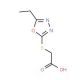 (5-Ethyl-[1,3,4]oxadiazol-2-ylsulfanyl)-acetic acid (CAS 597545-23-8) - chemical structure image
