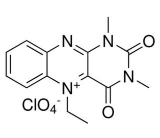 5-Ethyl-1,3-dimethylalloxazinium perchlorate (CAS 944347-52-8) - chemical structure image