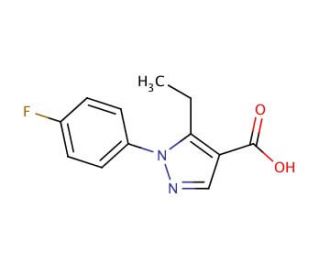 5-ethyl-1-(4-fluorophenyl)-1H-pyrazole-4-carboxylic acid - chemical structure image