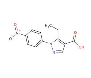 5-ethyl-1-(4-nitrophenyl)-1H-pyrazole-4-carboxylic acid - chemical structure image