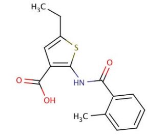 5-ethyl-2-[(2-methylbenzoyl)amino]thiophene-3-carboxylic acid - chemical structure image