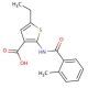 5-ethyl-2-[(2-methylbenzoyl)amino]thiophene-3-carboxylic acid - chemical structure image