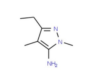 5-Ethyl-2,4-dimethyl-2H-pyrazol-3-ylamine (CAS 21018-62-2) - chemical structure image