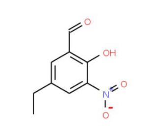 5-Ethyl-2-hydroxy-3-nitro-benzaldehyde (CAS 90564-23-1) - chemical structure image