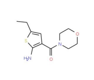 [5-ethyl-3-(morpholin-4-ylcarbonyl)-2-thienyl]amine - chemical structure image