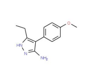 5-Ethyl-4-(4-methoxy-phenyl)-2H-pyrazol-3-ylamine - chemical structure image