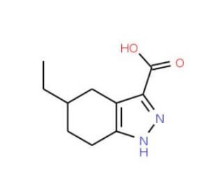 5-Ethyl-4,5,6,7-tetrahydro-2H-indazole-3-carboxylic acid - chemical structure image