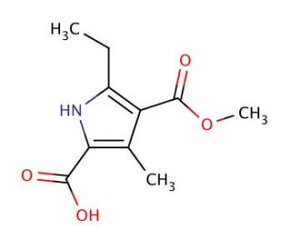 5-ethyl-4-(methoxycarbonyl)-3-methyl-1H-pyrrole-2-carboxylic acid - chemical structure image