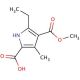 5-ethyl-4-(methoxycarbonyl)-3-methyl-1H-pyrrole-2-carboxylic acid - chemical structure image