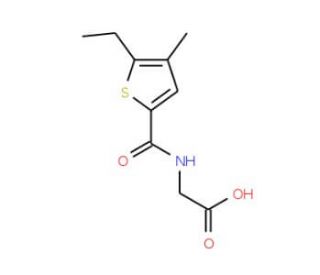 {[(5-ethyl-4-methylthien-2-yl)carbonyl]amino}acetic acid - chemical structure image
