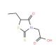 (5-Ethyl-4-oxo-2-thioxo-thiazolidin-3-yl)-acetic acid - chemical structure image