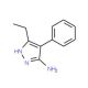 5-Ethyl-4-phenyl-2H-pyrazol-3-ylamine (CAS 890014-39-8) - chemical structure image