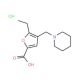 5-Ethyl-4-piperidin-1-ylmethyl-furan-2-carboxylic acid hydrochloride - chemical structure image