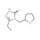 5-Ethyl-4-(tetrahydrofuran-2-ylmethyl)-4H-1,2,4-triazole-3-thiol - chemical structure image
