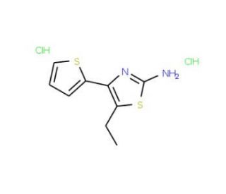 5-Ethyl-4-thiophen-2-yl-thiazol-2-ylaminedihydrochloride - chemical structure image