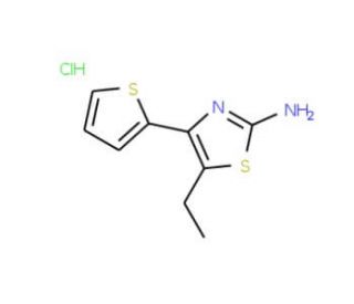 5-Ethyl-4-thiophen-2-yl-thiazol-2-ylaminehydrochloride - chemical structure image