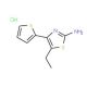 5-Ethyl-4-thiophen-2-yl-thiazol-2-ylaminehydrochloride - chemical structure image