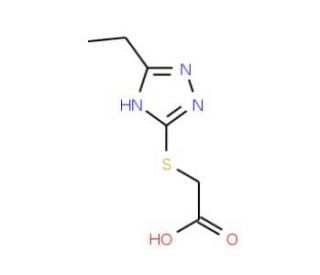 (5-Ethyl-4H-[1,2,4]triazol-3-ylsulfanyl)-acetic acid - chemical structure image