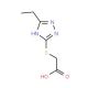 (5-Ethyl-4H-[1,2,4]triazol-3-ylsulfanyl)-acetic acid - chemical structure image
