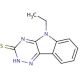 5-ethyl-5H-[1,2,4]triazino[5,6-b]indole-3-thiol (CAS 36047-55-9) - chemical structure image