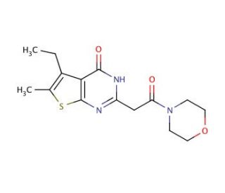 5-ethyl-6-methyl-2-(2-morpholin-4-yl-2-oxoethyl)thieno[2,3-d]pyrimidin-4(3H)-one - chemical structure image