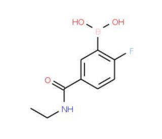 5-(Ethylcarbamoyl)-2-fluorobenzeneboronic acid (CAS 874289-45-9) - chemical structure image