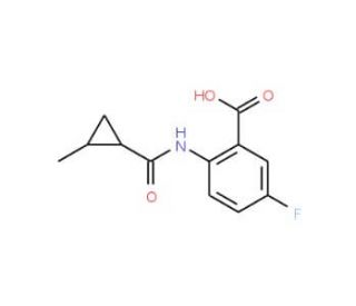 5-fluoro-2-{[(2-methylcyclopropyl)carbonyl]amino}benzoic acid - chemical structure image