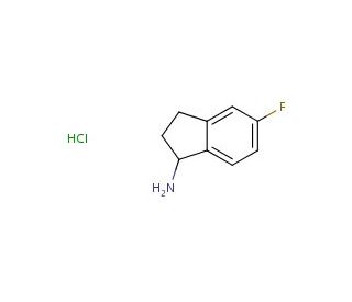 5-fluoro-2,3-dihydro-1H-inden-1-amine hydrochloride (CAS 223754-20-9) - chemical structure image
