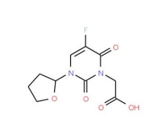(5-fluoro-2,6-dioxo-3-tetrahydrofuran-2-yl-3,6-dihydropyrimidin-1(2H)-yl)acetic acid - chemical structure image