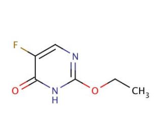5-Fluoro-2-ethoxy-4(1H)pyrimidinone (CAS 56177-80-1) - chemical structure image