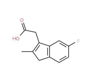 (5-Fluoro-2-methyl-1H-inden-3-yl)acetic acid (CAS 32004-66-3) - chemical structure image
