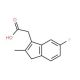 (5-Fluoro-2-methyl-1H-inden-3-yl)acetic acid (CAS 32004-66-3) - chemical structure image