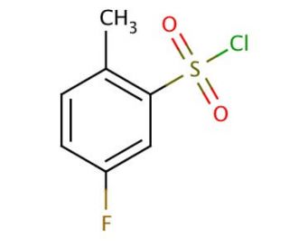5-Fluoro-2-methylbenzenesulfonyl chloride (CAS 445-05-6) - chemical structure image
