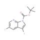 5-Fluoro-3-iodo-pyrrolo[2,3-b]pyridine-1-carboxylic acid tert-butyl ester (CAS 928653-78-5) - chemical structure image