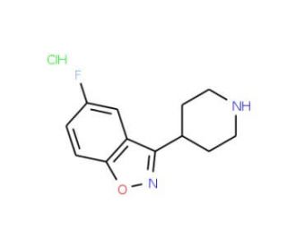 5-Fluoro-3-piperidin-4-yl-1,2-benzisoxazole hydrochloride (CAS 84163-16-6) - chemical structure image